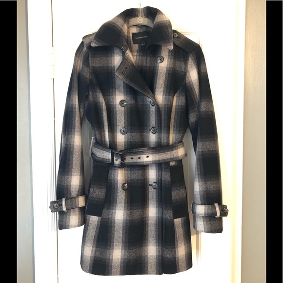Banana Republic Jackets & Blazers - EUC - Banana Republic Plaid Wool Peacoat; Looks brand new! Size XS